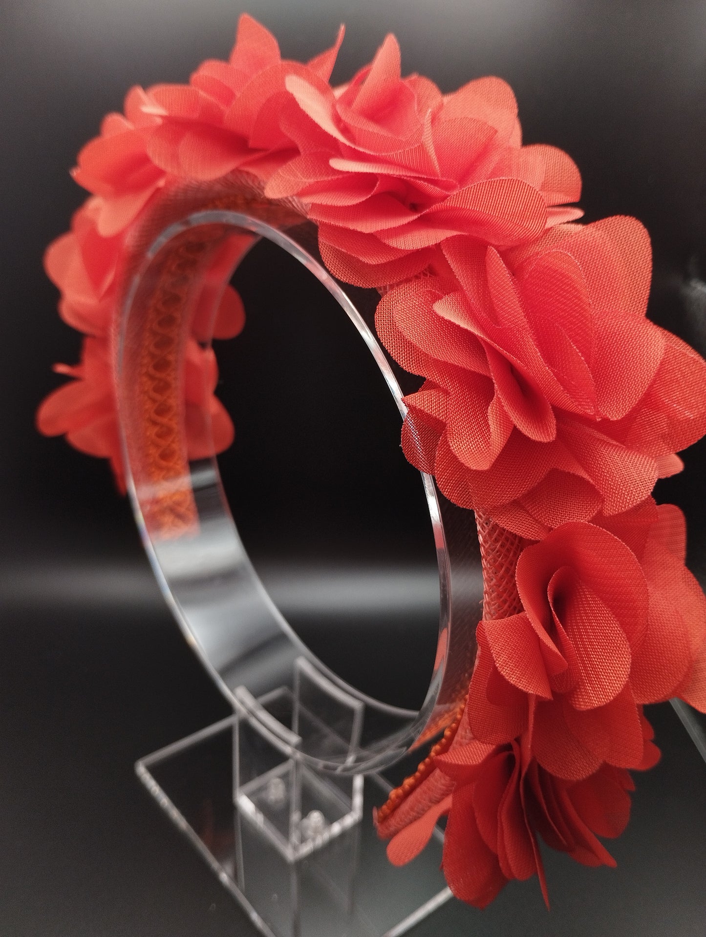 Diadema "Flor" naranja