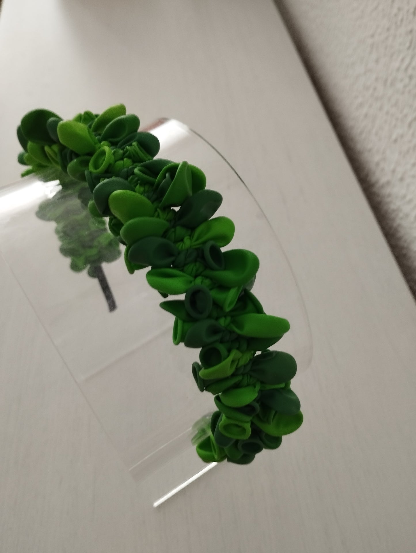 Diadema "Claudia" tonos verdes