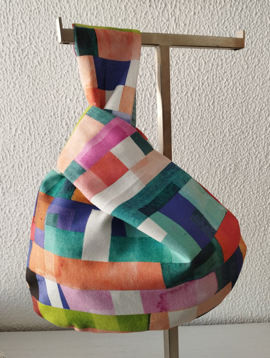 Bolso "Carmela" cuadros de colores