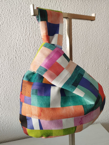 Bolso "Carmela" cuadros de colores