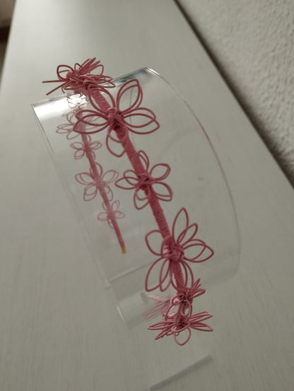 Diadema "Amaya" rosa
