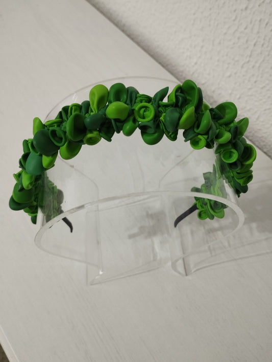 Diadema "Claudia" tonos verdes