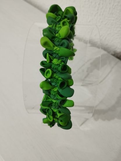 Diadema "Claudia" tonos verdes